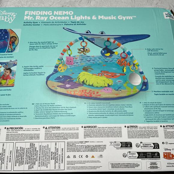 NEW Disney Finding Nemo Mr Ray Interactive Baby Play Mat and Activity Center - Picture 5 of 8